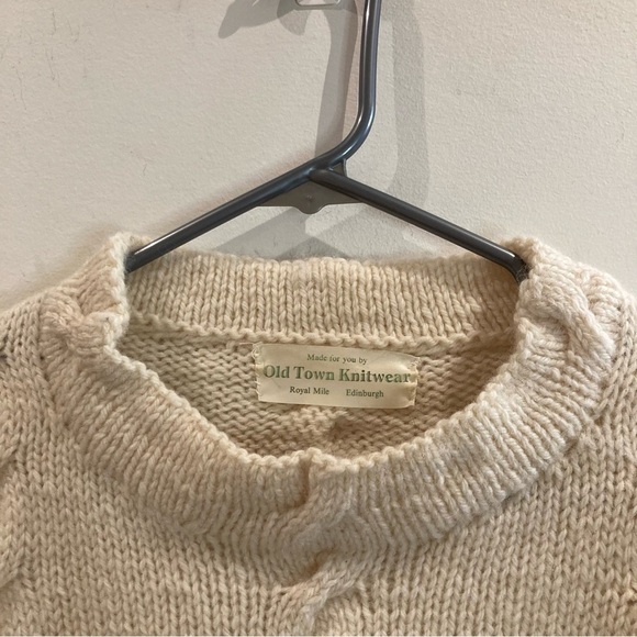 OLD TOWN KNITWEAR Sz L Cottagecore Prairiecore Braided Cable Baubles  Sweater - Picture 4 of 7